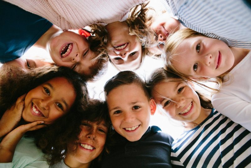 group of kids looking at the camera